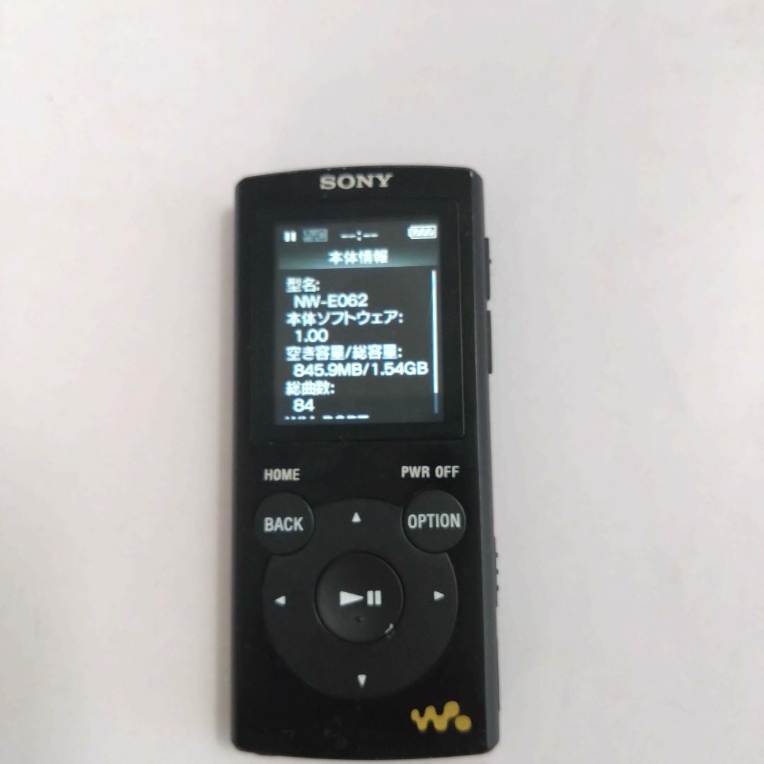 SONY(ソニー)のSONY NW-E062 2GB 黒 Walkman 動作中古品　A1 スマホ/家電/カメラのオーディオ機器(ポータブルプレーヤー)の商品写真