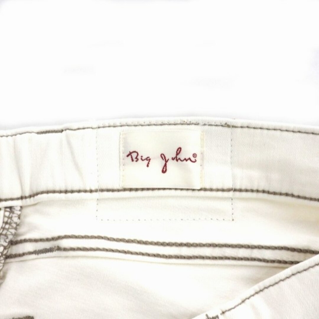 BIG JOHN(ビッグジョン)のビッグジョン デニム 白 長ズボン ステッチベージュ 28 白 ホワイト  メンズのパンツ(デニム/ジーンズ)の商品写真