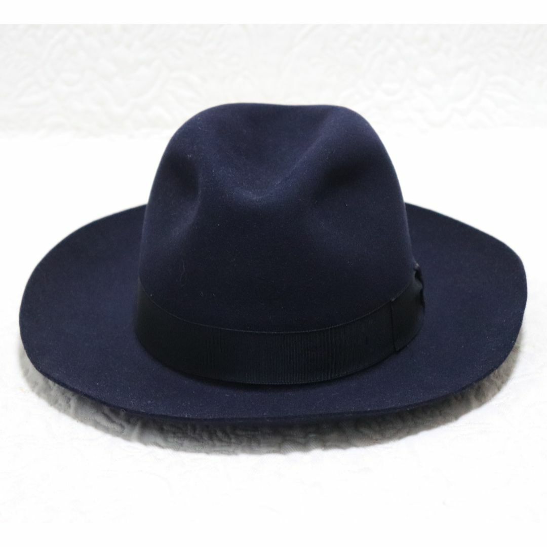 Borsalino(ボルサリーノ)の74,800円新品【ボルサリーノ】ラビットフェルトハット ワイドブリム 59 紺 メンズの帽子(ハット)の商品写真