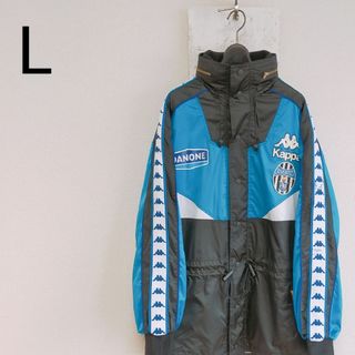 カッパ(Kappa)の90s KAPPA JUVENTUS　ブルー　ナイロンジャケット　セリエA　L(ナイロンジャケット)