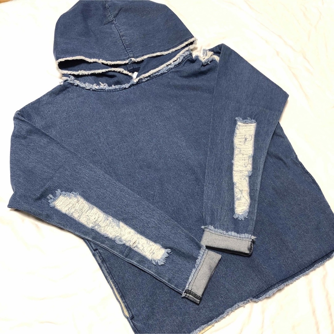 QALB（カルブ） × over Rebuilding Denim Hoodieの通販 by 82_imo's ...