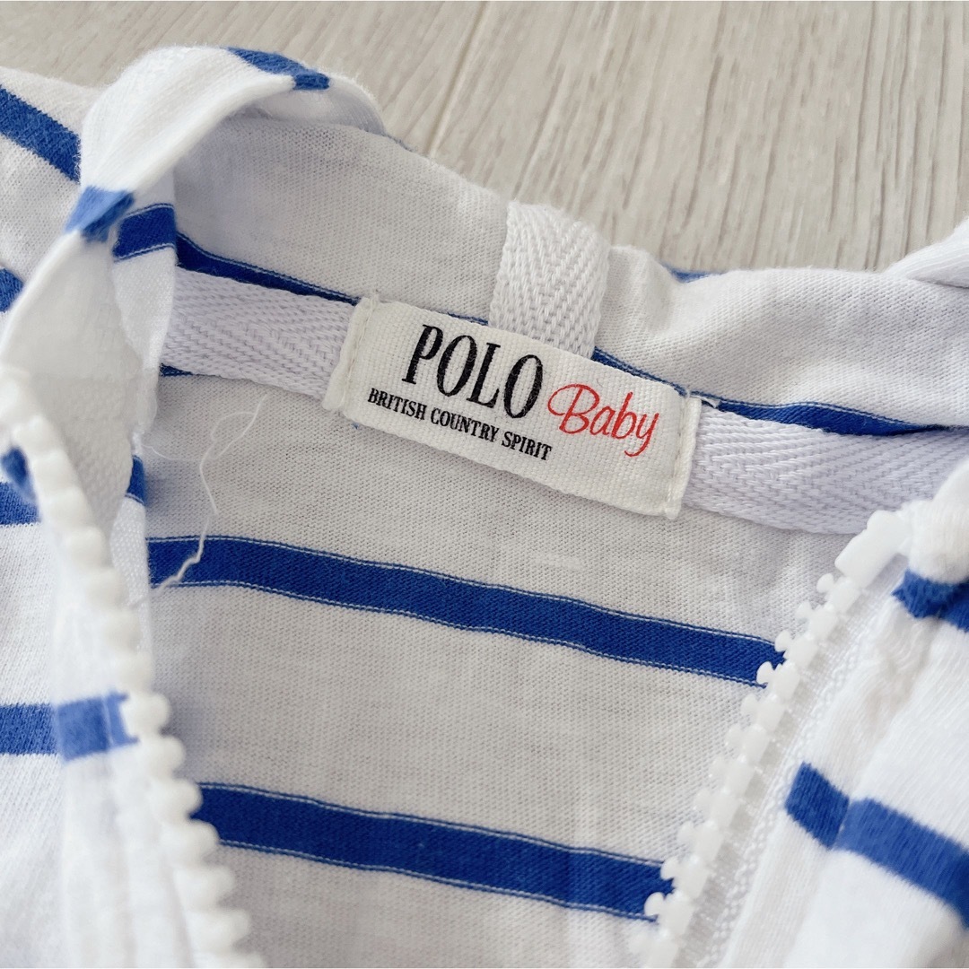 POLO RALPH LAUREN(ポロラルフローレン)の❤️大人気ブランド❤️ POLO baby ボーダー パーカー 70-80cm キッズ/ベビー/マタニティのベビー服(~85cm)(カーディガン/ボレロ)の商品写真