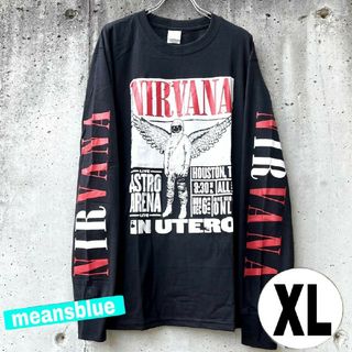 メタリカ(METALLICA)の黒XL◇長袖T/ nirvana ポスター Tシャツ(Tシャツ/カットソー(七分/長袖))