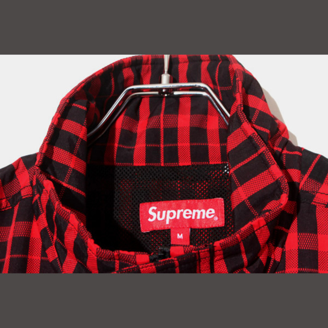 18AW Supreme SIZE:M Nylon Plaid Pullover