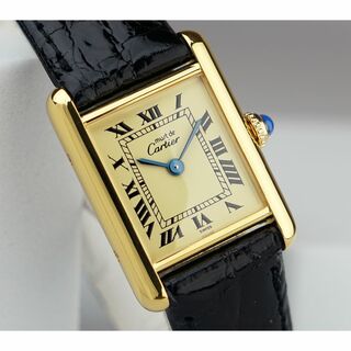 カルティエ(Cartier)の美品 カルティエ マスト タンク アイボリー ローマン SM Cartier (腕時計)