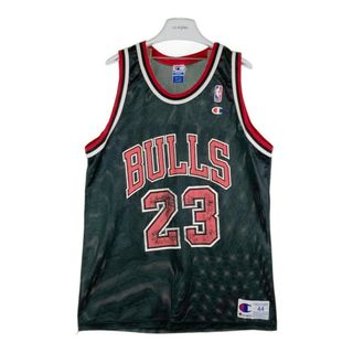 ★CHAMPION チャンピオン USA製 90s CHICAGO BULLS マイケルジョーダン ユニフォーム ブラック size44