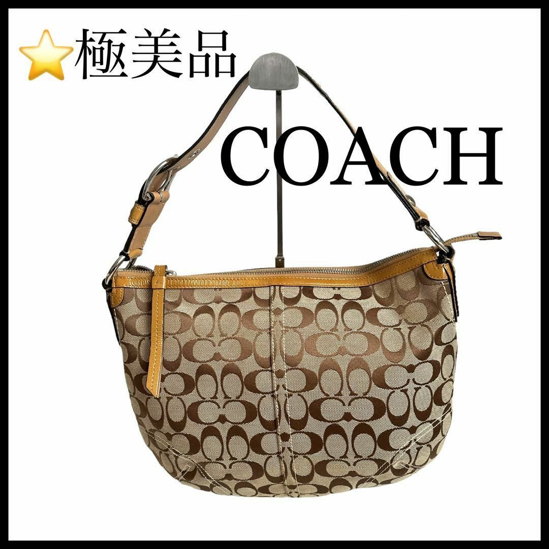 〈極美品〉COACH ショルダーバック シグネチャーキャンバス