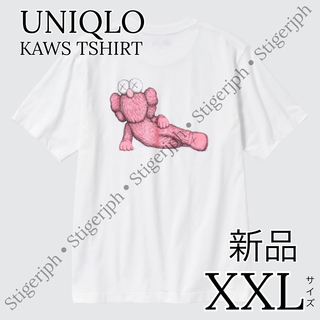 ユニクロ(UNIQLO)のユニクロ　カウズ Tシャツ 半袖 ピンク XXLサイズ(Tシャツ/カットソー(半袖/袖なし))