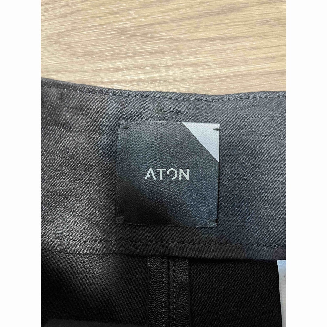 【ATON】レザー巻きスカート