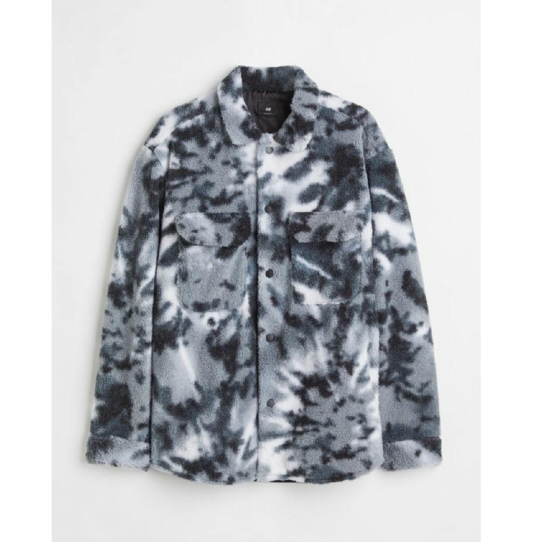 H&M(エイチアンドエム)のH&M ボア ボアジャケット 迷彩 ダークブルー L メンズのジャケット/アウター(その他)の商品写真
