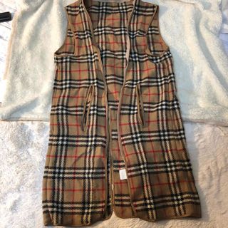 バーバリー(BURBERRY)のバーバリーBurberry  ノバチェック　毛100% 上着　カーディガン(カーディガン)