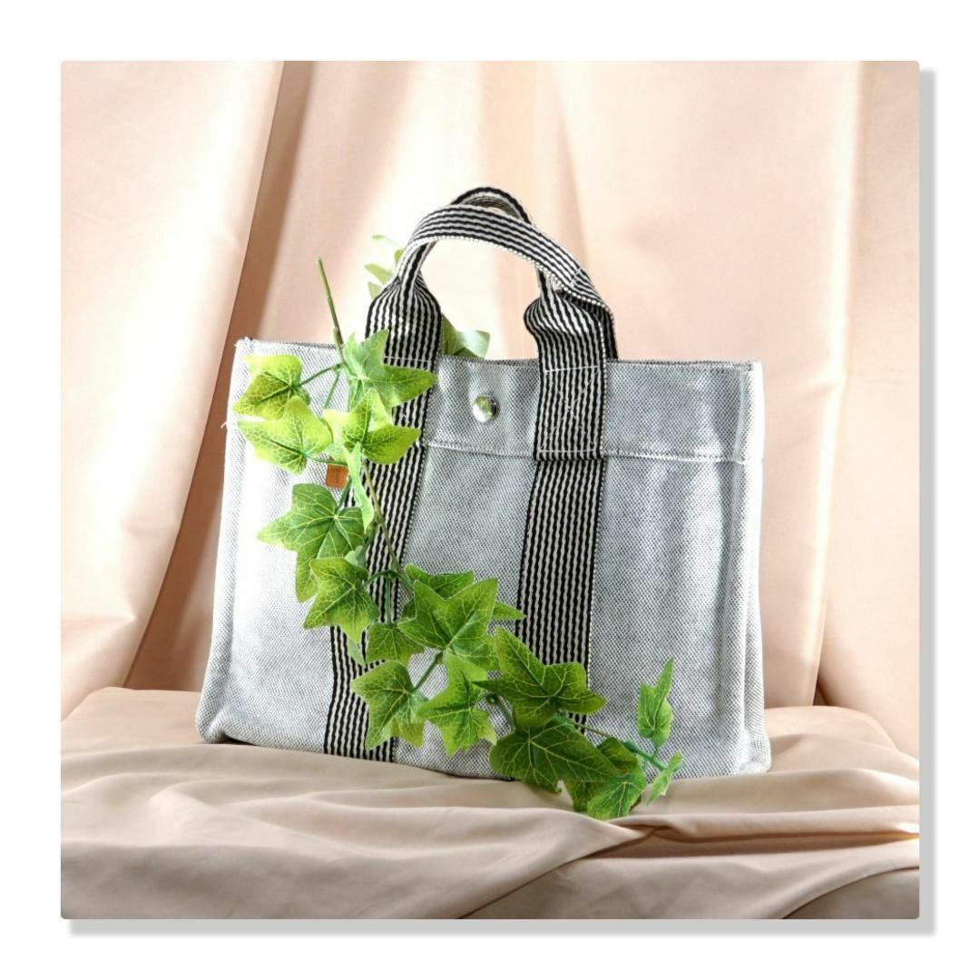 【美品】Hermès エルメス ニューフールトゥ PM トートバッグ グレー | フリマアプリ ラクマ