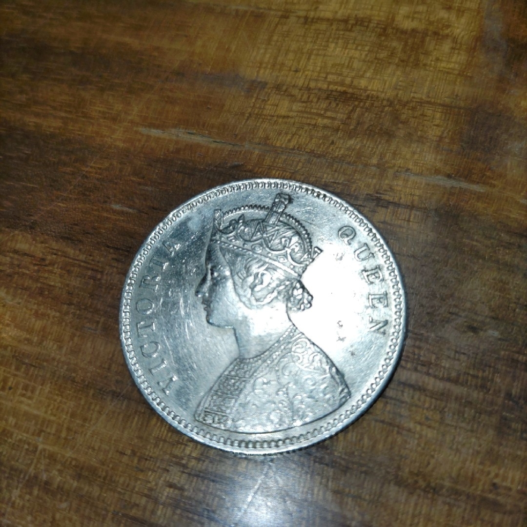 英領インド ゴシッククラウン銀貨1862年②英領インド鑑定機関