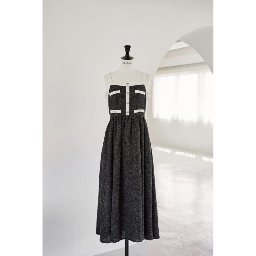 herlipto Verona Tweed Long Dress