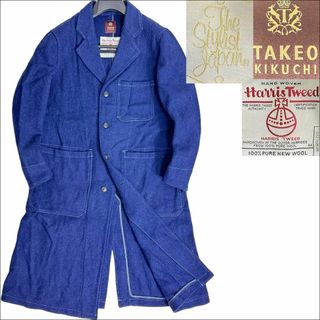 Harris Tweed - J7106美品タケオキクチザスタイリストジャパンハリスツイードチェスターコートM