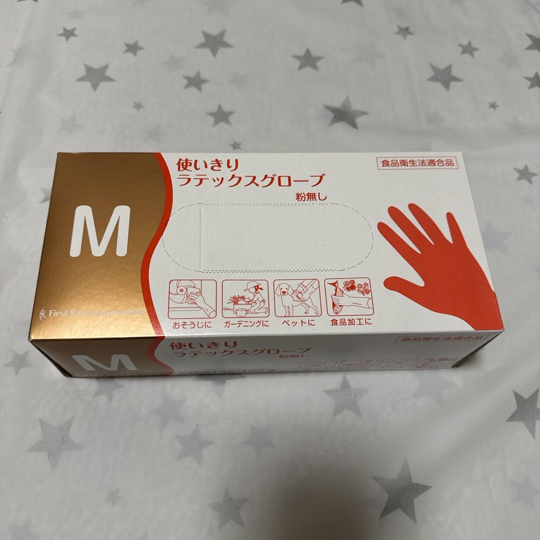 使いきり ラテックスグローブ Mサイズ 100枚 4箱 インテリア/住まい/日用品のインテリア/住まい/日用品 その他(その他)の商品写真