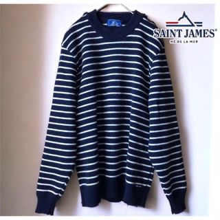 新着★現行品［SAINT JAMES］ナヴァルセーター 赤ライン ウール 美品