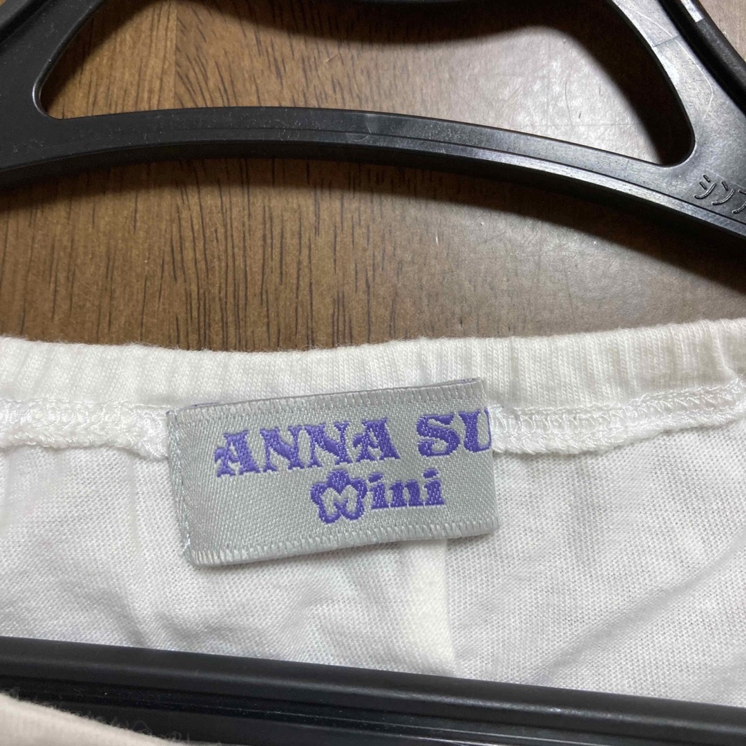 ANNA SUI mini(アナスイミニ)のANNA SUI Tシャツ　紫リボン付き キッズ/ベビー/マタニティのキッズ服女の子用(90cm~)(Tシャツ/カットソー)の商品写真