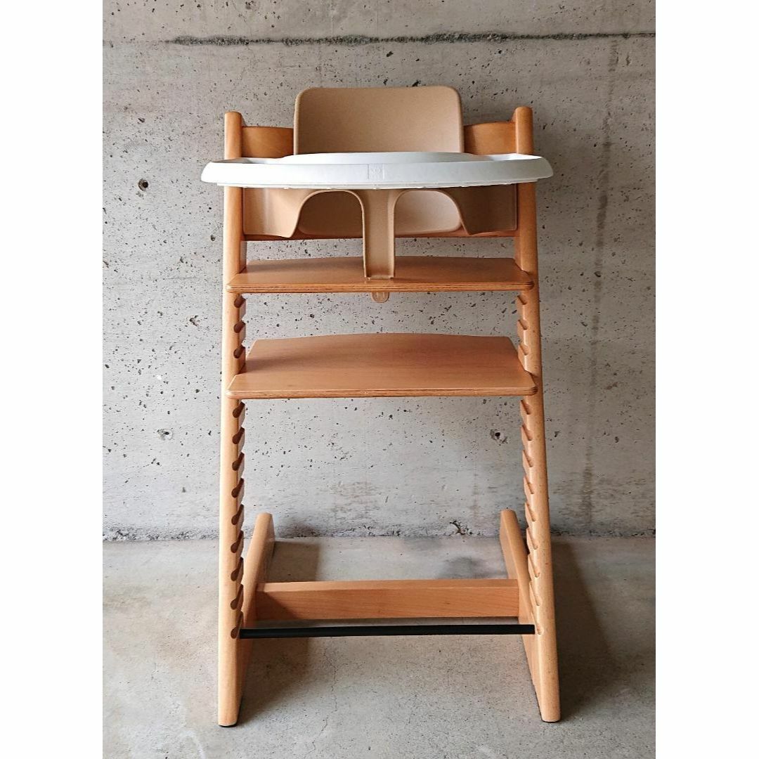 美品】ストッケ トリップトラップSN.5~ ベビーセット・トレイ付き-
