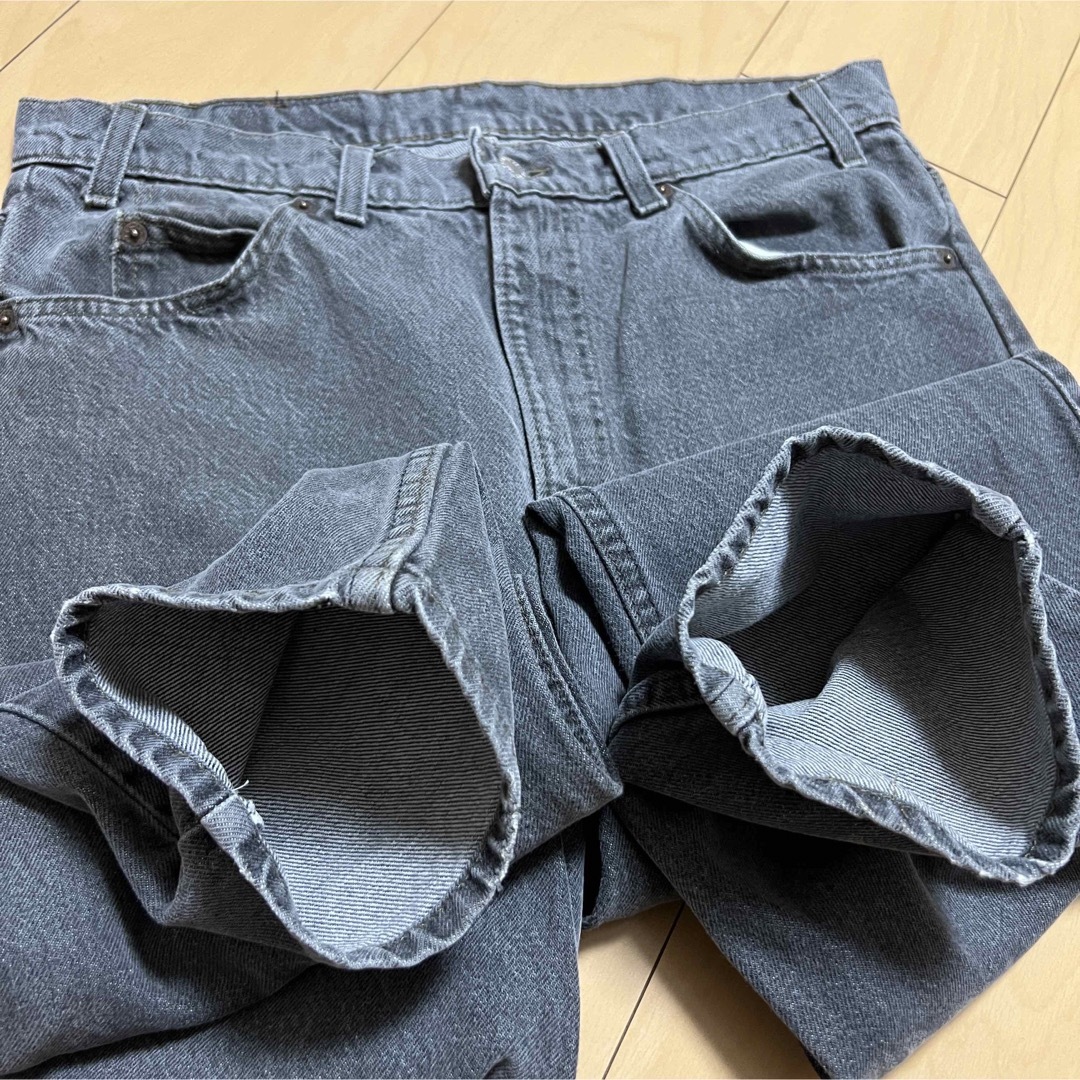 90s USA製 極上先染 Levis505 先染めブラックデニムW34×L30