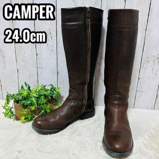 カンペール CAMPER　サイドジップショートブーツ　36　白　リアルレザー