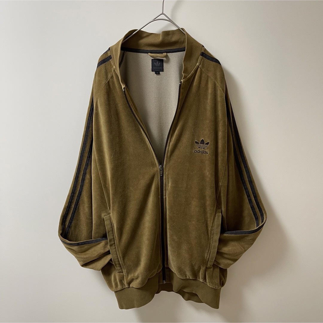 adidas - 2XL美品ベロア】アディダス刺繍トラックジャケット古着 adidas - 2XL美品ベロア】アディダス刺繍トラックジャケット古着