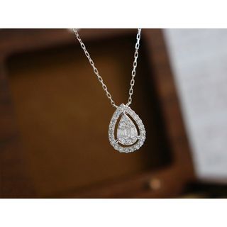 天然ダイヤモンドネックレス0.28ct　k18(ネックレス)