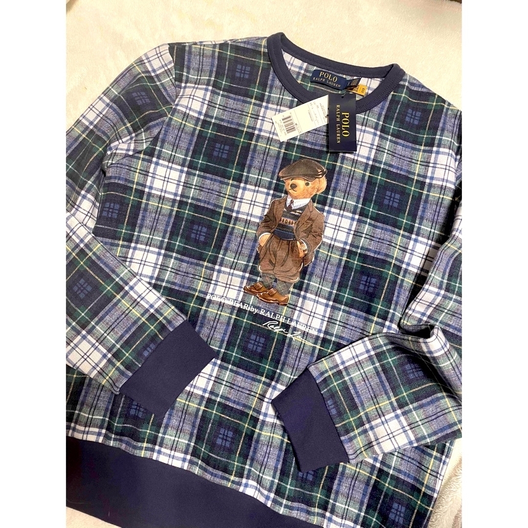 POLO RALPH LAUREN(ポロラルフローレン)の新品タグ付★ポロベア　希少　チェック トレーナー 　スウェット★　L XL メンズのトップス(スウェット)の商品写真