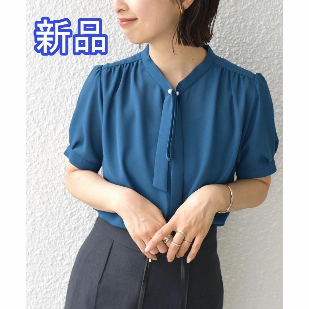 SHIPS - 新品 SHIPS ボウタイ ショート スリーブ ブラウスの通販 SHIPS - 新品 SHIPS ボウタイ ショート スリーブ ブラウスの通販