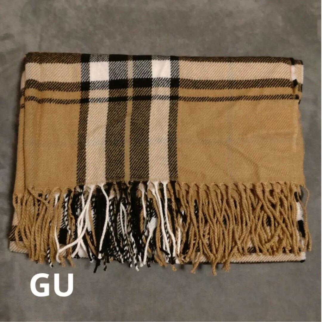 GU(ジーユー)のGU♡可愛いチェック柄ストール (茶系) レディースのファッション小物(ストール/パシュミナ)の商品写真