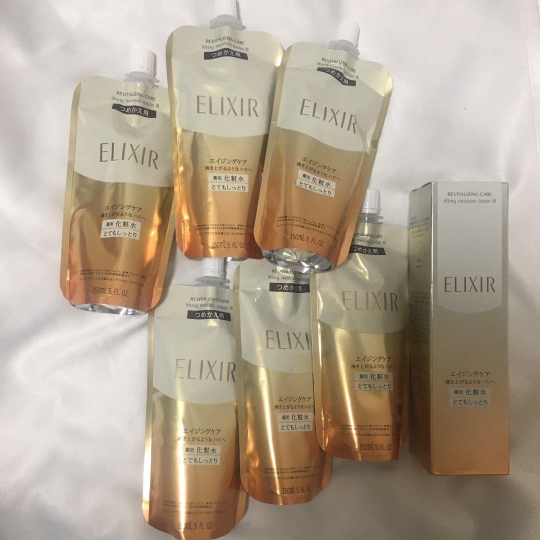 ELIXIR SUPERIEUR（SHISEIDO）(エリクシールシュペリエル)の値下げ　7個　エリクシール　リフトモイストローションW とてもしっとり コスメ/美容のスキンケア/基礎化粧品(化粧水/ローション)の商品写真