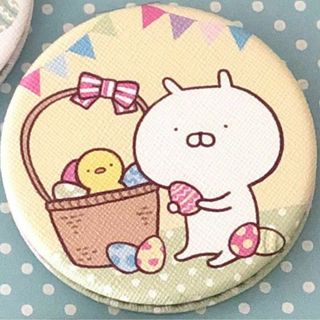 ★限定＆完売品 うさまる＆うさこ コンパクトミラー イエロー＆ピンク 新品未開封(キャラクターグッズ)