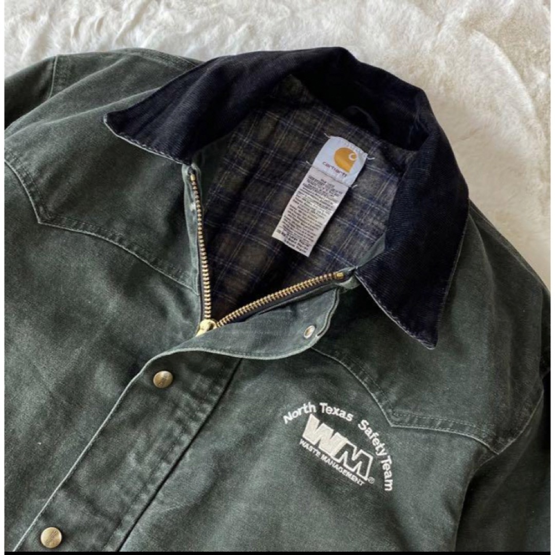 carhartt(カーハート)の【希少】カーハート　carhartt  ダックジャケット　企業ロゴ　刺繍 メンズのジャケット/アウター(カバーオール)の商品写真