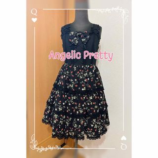 アンジェリックプリティー(Angelic Pretty)のAngelic Pretty イチゴ柄ジャンスカ(ひざ丈ワンピース)