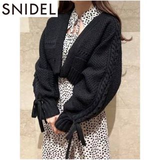 SNIDEL - SNIDEL スナイデル バリエクロップドニットカーデプル