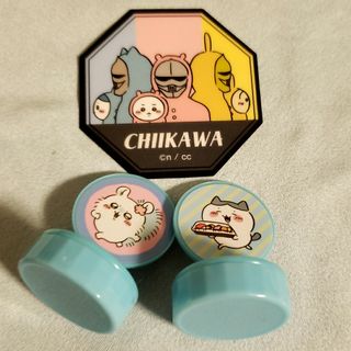 チイカワ(ちいかわ)のちいかわ　スタンプ2個+シールセット　新品未使用　ハチワレ　モモンガ　鎧さん(キャラクターグッズ)