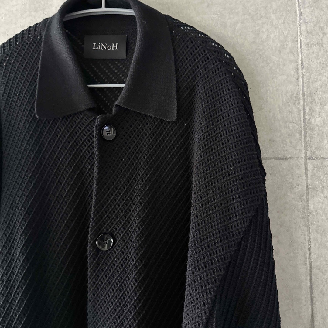 LiNoH MESH KNIT SHIRT JACKET カーディガン