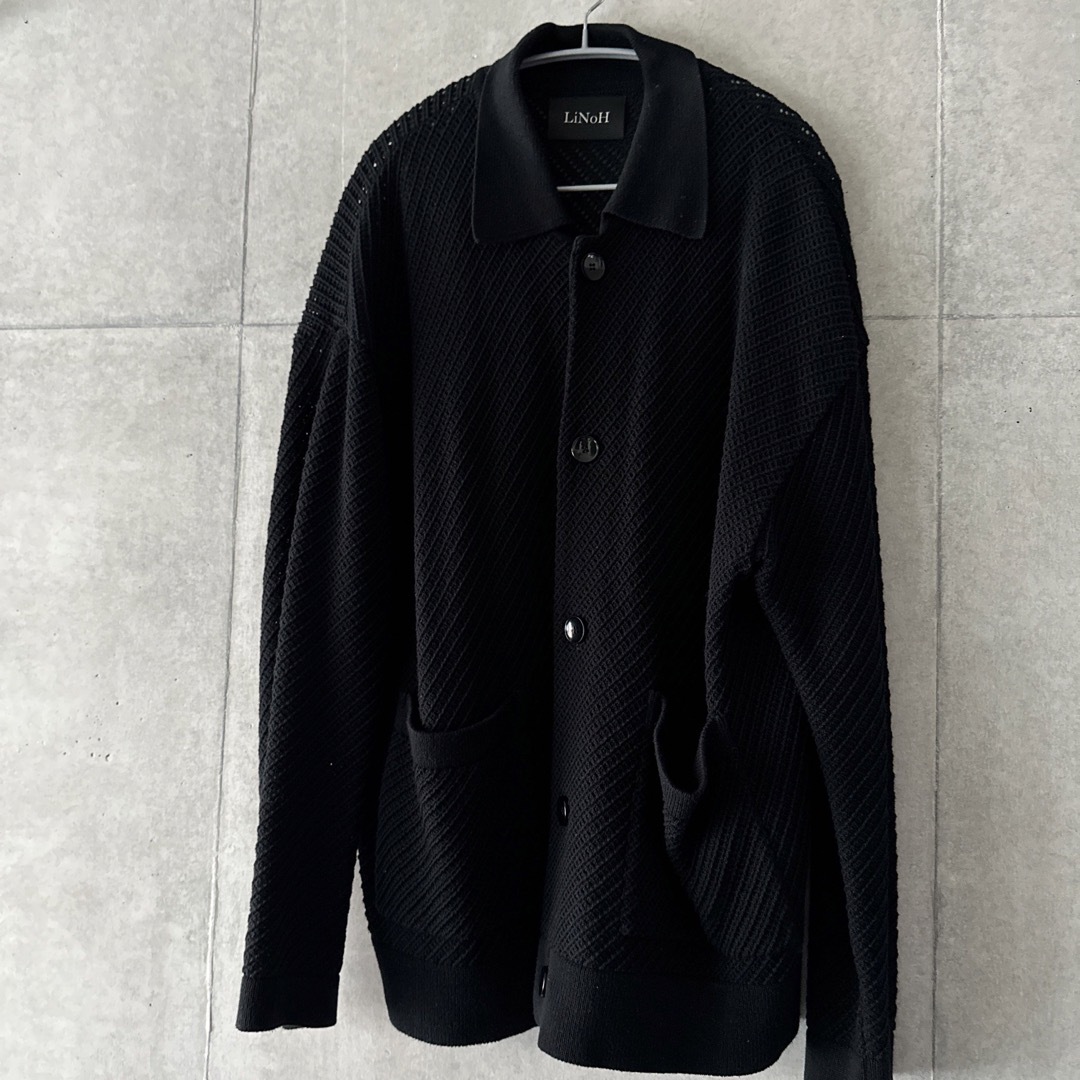 LiNoH MESH KNIT SHIRT JACKET カーディガン