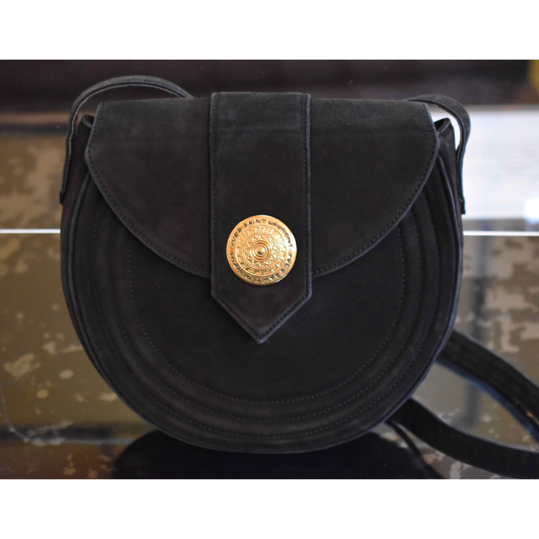 BOB様!イヴ・サンローラン YSL スエード ショルダーバッグ ブラック BOB様!イヴ・サンローラン YSL スエード ショルダーバッグ ブラック