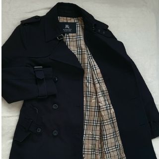 バーバリーブラックレーベル(BURBERRY BLACK LABEL)の美品 バーバリーブラックレーベル ブラックトレンチコート M(トレンチコート)