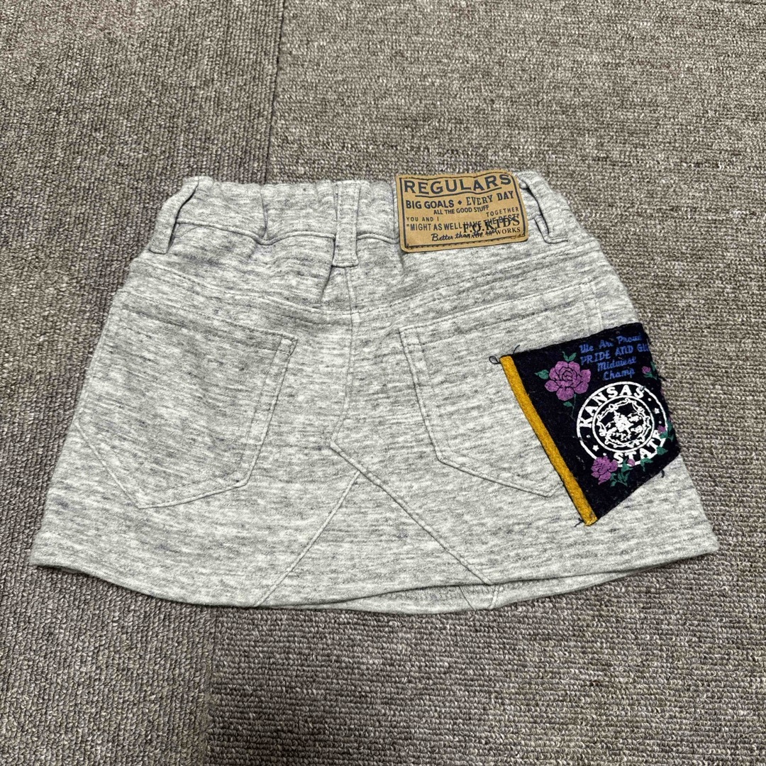 F.O.KIDS(エフオーキッズ)のF.O.KIDS 裏起毛スエットスカート 90 キッズ/ベビー/マタニティのキッズ服女の子用(90cm~)(スカート)の商品写真