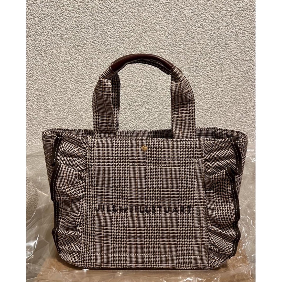 JILL by JILLSTUART(ジルバイジルスチュアート)の【新品未使用】JILLbyJILLSTUARTチェックフリルトートバッグ （小） レディースのバッグ(トートバッグ)の商品写真