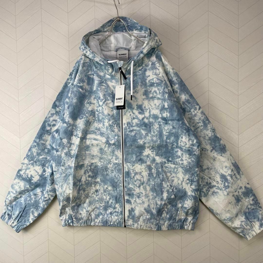新品 エレメント ジップアップ ジャケット フーディ デニム ストーン