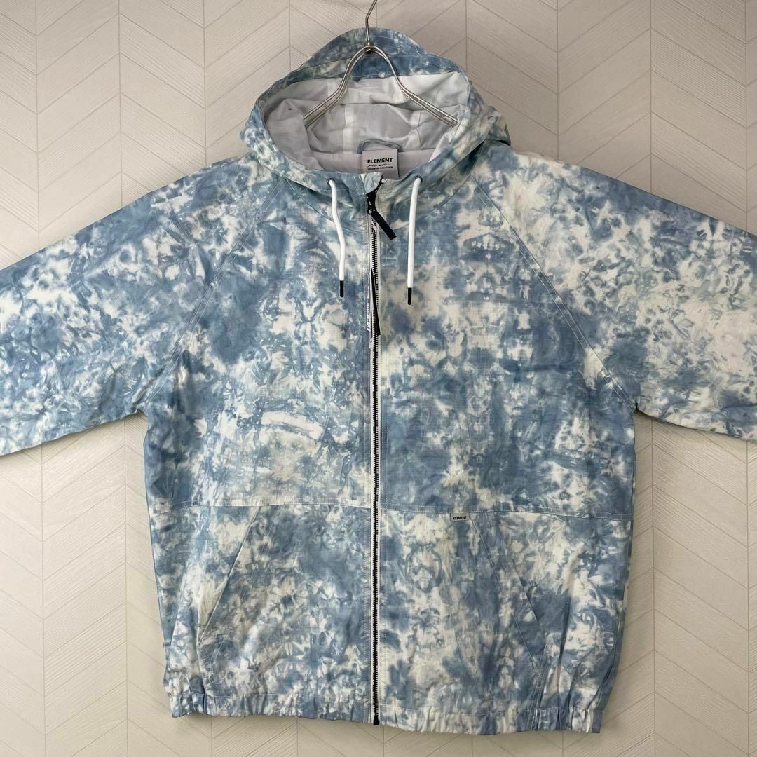 新品 エレメント ジップアップ ジャケット フーディ デニム ストーン