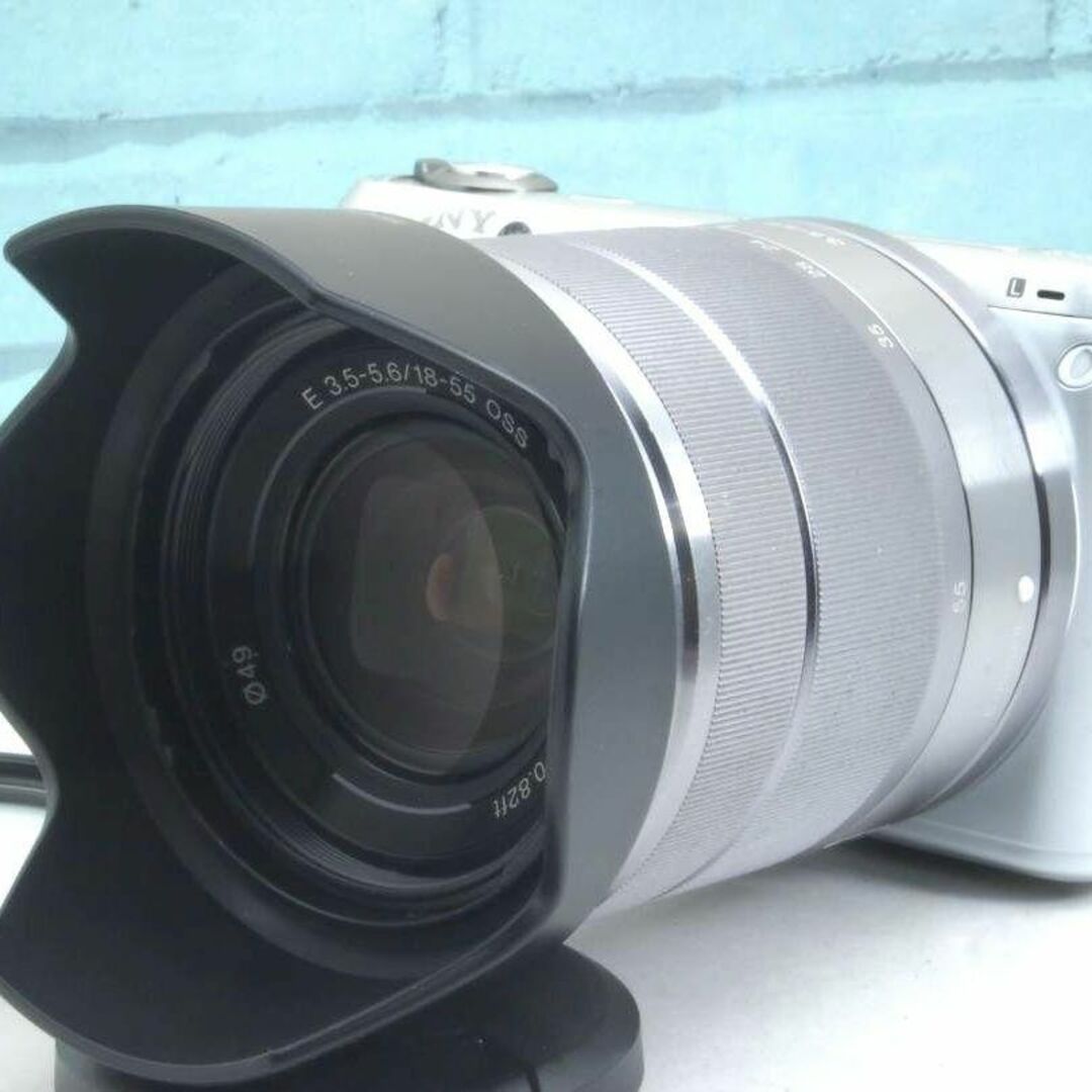 すぐに撮れる入門セット超美品　SONY NEX-3 レンズキット SD32/スマホ転送/ガラスフィルム
