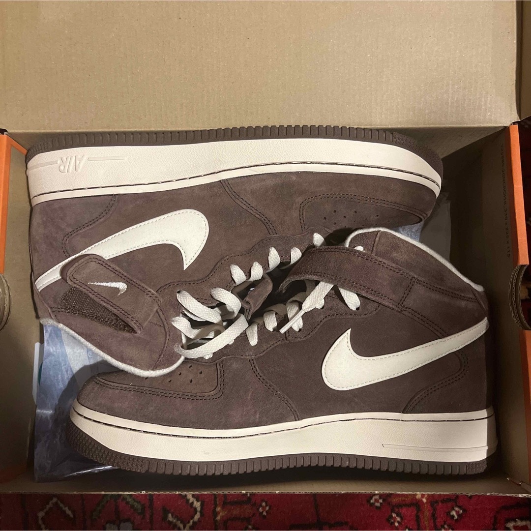 一回のみ着用Nike Air Force 1 Mid Chocolate - スニーカー