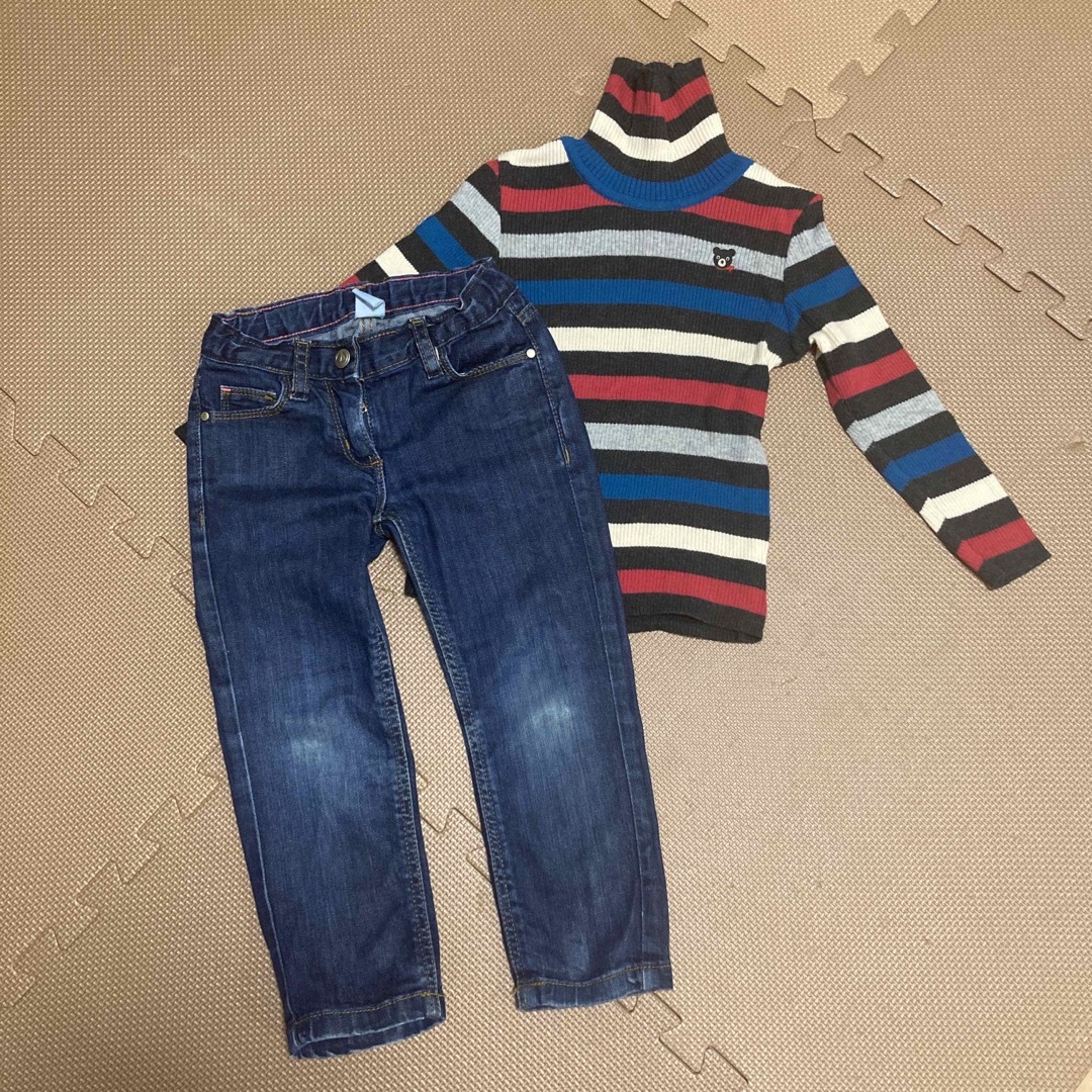 DOUBLE.B(ダブルビー)のダブルビー　セーター　& プチバトー　デニム キッズ/ベビー/マタニティのキッズ服女の子用(90cm~)(ニット)の商品写真