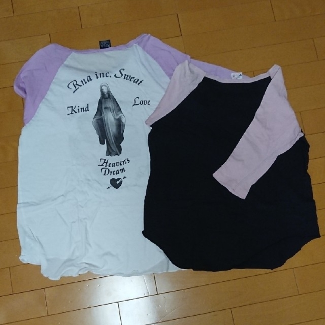 RNA(アールエヌエー)のラグランTシャツ2枚セット レディースのトップス(Tシャツ(長袖/七分))の商品写真