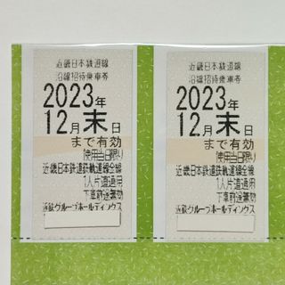 近鉄 株主優待券 2枚セット 近鉄株主優待乗車券(鉄道乗車券)