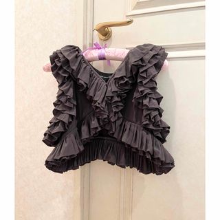 イザベルマラン(Isabel Marant)のイザベルマラン たっぷりボリュームふわふわ立体フリル シルクジレ(ベスト/ジレ)